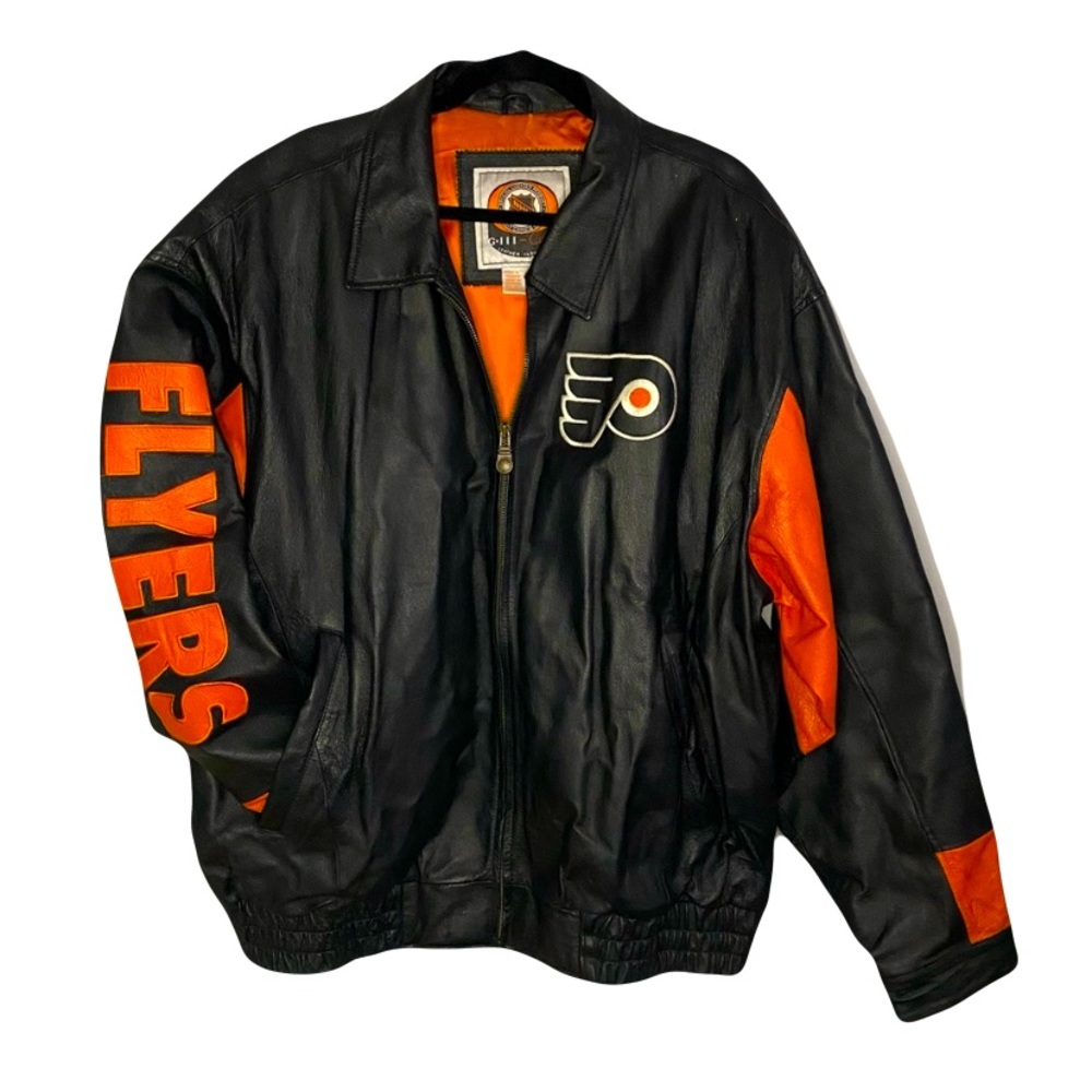 Philadelphia Flyers Leather Jacket Men’s 3XL GIII & Carl Banks